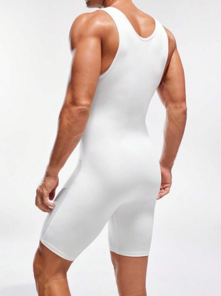 Men's Full Body Compression Shapewear Suit – Breathable Slimming Bodysuit